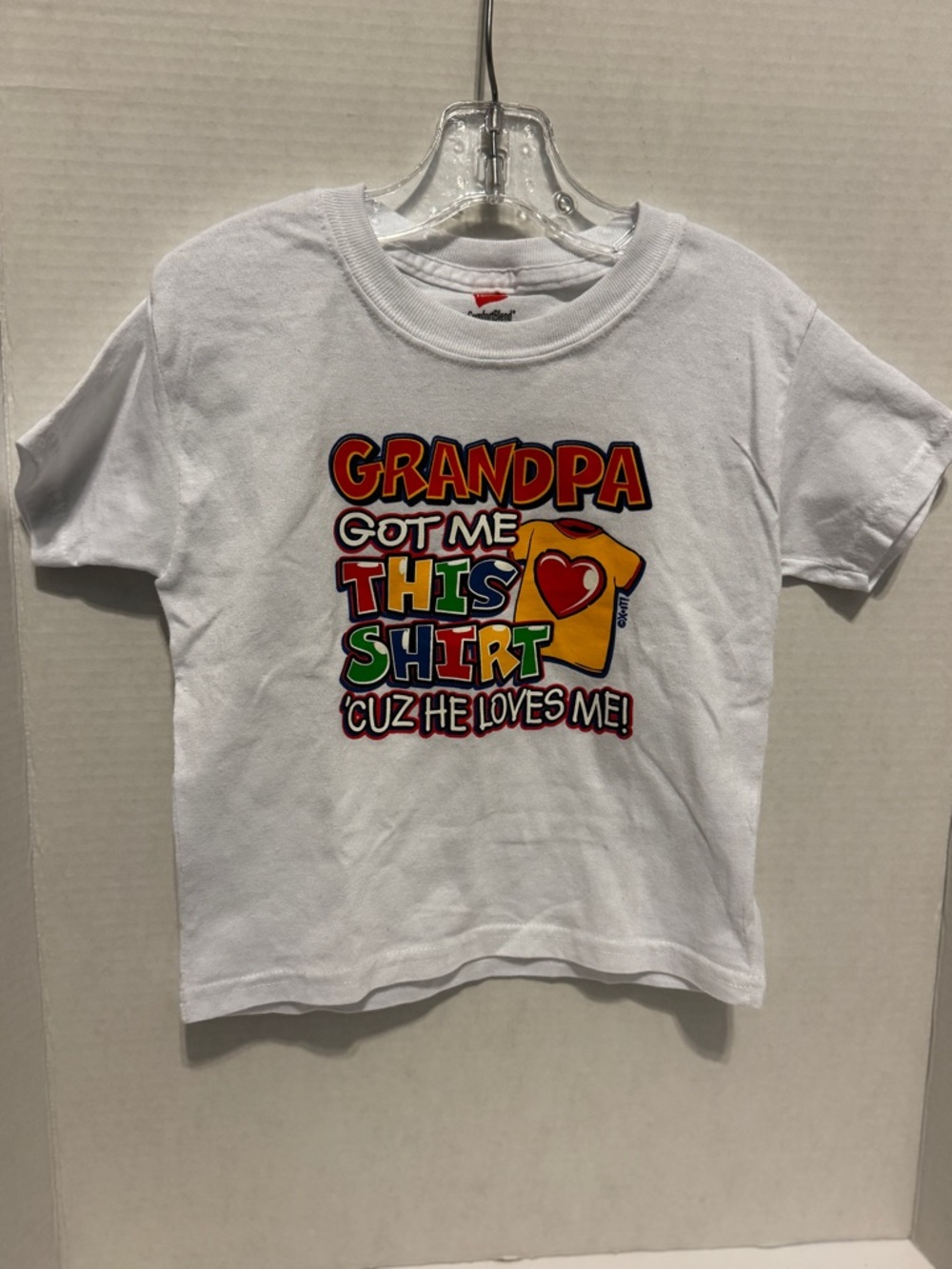 Grandpa Got Me This Shirt Kids White Graphic Tee Youth XS